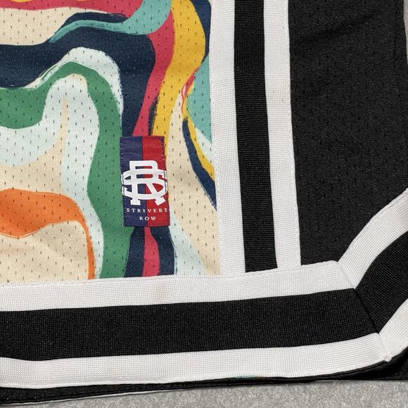 Strivers Row Shorts Black Men 2XL XXL Black Liquid Hoop Vibrant Embroidery Heavy - Picture 3 of 12